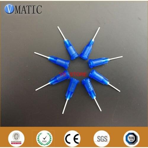 Free Shipping 100Pcs 22G Blue 0.5'' Pp Flexibility Glue Dispensing Needle Pp Flexible Needle Length 12.7mm(0.5'') 1/2 Inch