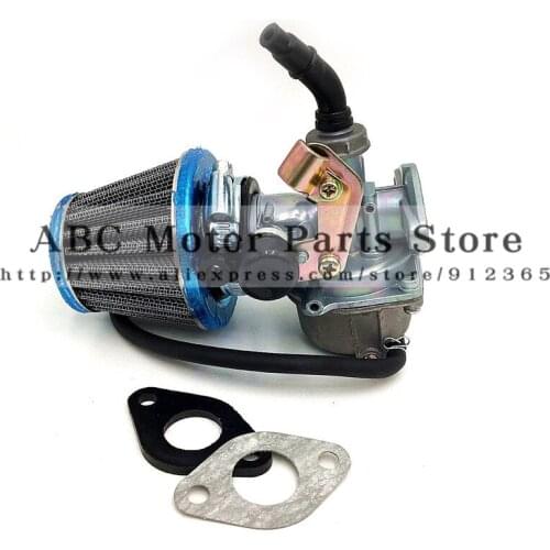 PZ19 19mm Motorcycle Carburetor 50cc 70cc 90cc 110cc 125cc ATV Dirt Bike Go Kart Carb Cable choke 35mm Air filter