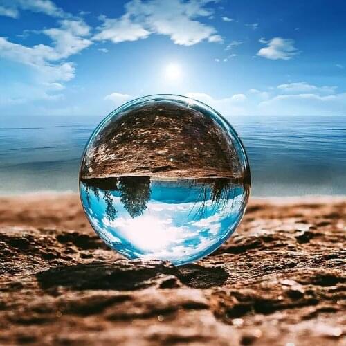 T30 Crystal Clear Crystal Ball Large Transparent Crystal Ball Lucky Rainbow Photo Crystal Ball for Gifts Decoration