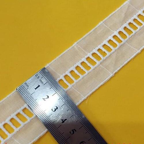 YACKALASI 100% Cotton Lace Eyelet Embroidered Fabrics Swiss Cotton Voile Appliqued 3D Flower Trims Diy 14 Yds 3.5cm