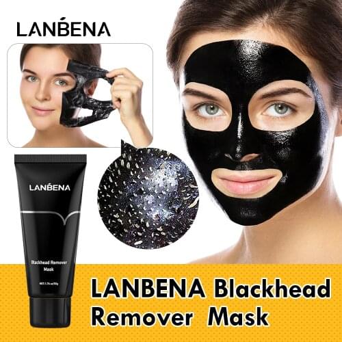 LANBENA Blackhead Whitehead Removal Mask Black Peeling Mask Clear Shrink Pores Firming Smooth Moisturizing Skin Face Care 50G