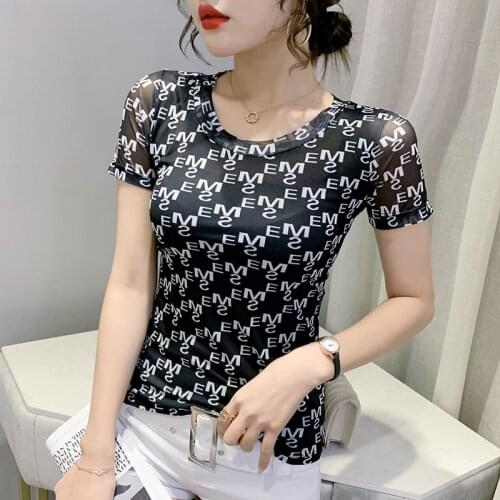 Summer Casual O-neck T-shirt letter printing Short sleeve Top 2021 Women T Shirt Plus Size M-3XL