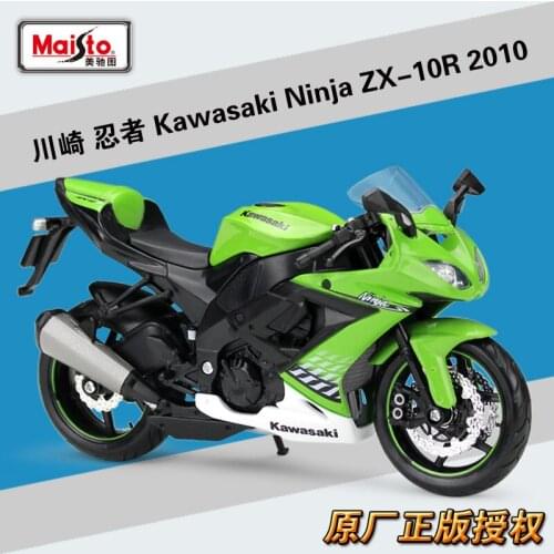 Maisto 1:12 Diecast Ninja ZX-10R 2010 ZX 10R Sport Motorbike Alloy Metal Motorcycle Road Racing Model