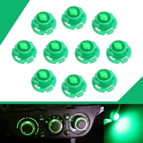 Mayitr 10pcs 12V T4.7 Green Car Dashboard LED Light Instrument Climate Control Signal Bulbs For Auto Truck