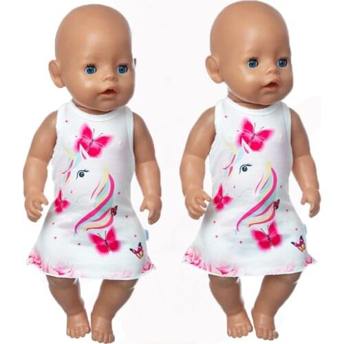 Fashion Dress Doll Clothes Fit 17 inch 43cm Doll Clothes Born Baby Suit For Baby Birthday Festival Gift