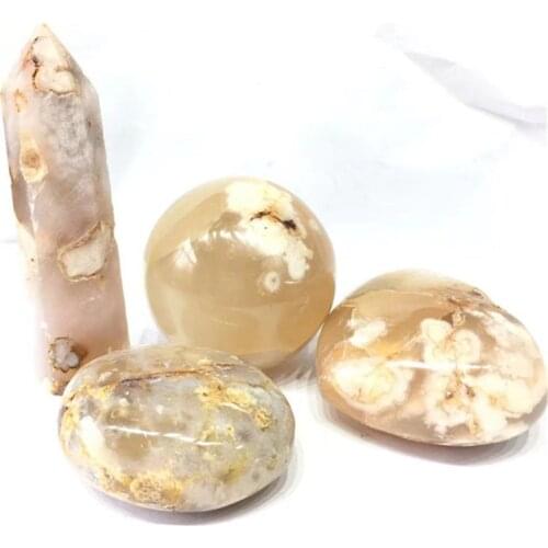 Cherry Blossom Agate Crystal Set Minerals Gemstone For Healing Reiki