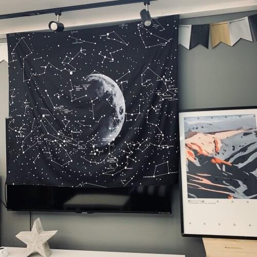 Boutique Space Tapestry Wall Tapestry Starry Sky Tapestry Galaxy Planet Tapestry Constellation Tapestry Bohemian Wall Hanging