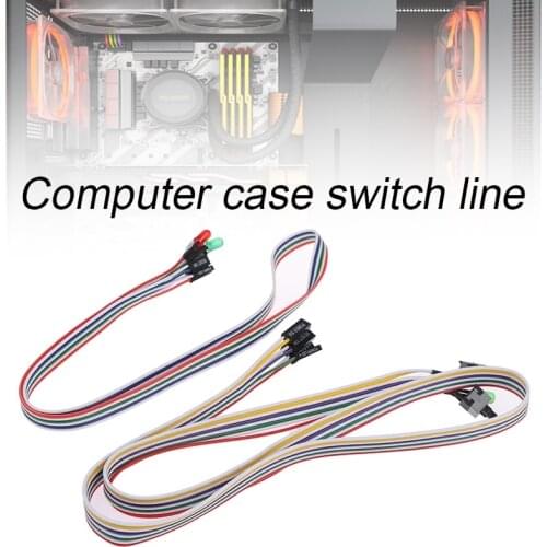 Pc Power Switch Cable With Led Light Desktop Computer Case Re-starting Button Power Supply Reset Hdd Switch Lead Cable H-best