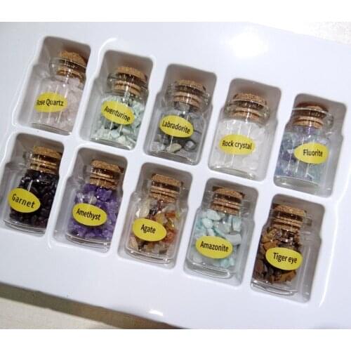 Natural stone tiger eye Turquoises Quartz Crystal aventurine gravel pendant for diy Jewelry making necklace Accessories10Pcs