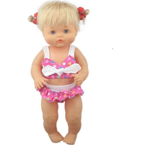 New fashion Bikini Fit 40cm 41cm Doll Nenuco Ropa y su Hermanita Purple Long Sleeves T-shirt Purple Dots Pants With Hat