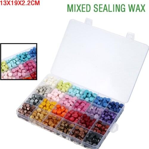 New 24 Colors Wax Seal Beads Kit Fire Painting Mix Sealing Wax Beads Stamp For Handwork Manual Account Art DIY Decor