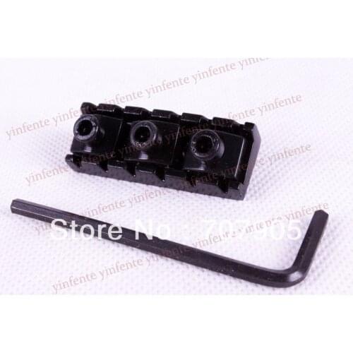 New Black Guitar Lock nut 42mm For Double Lock System Bridge