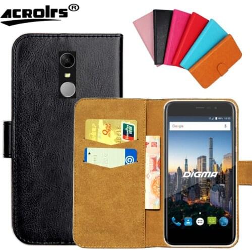 Acrolrs Original! Digma CITI Motion 4G Case ,6 Colors High Quality Leather Exclusive Cover Phone Bag Tracking