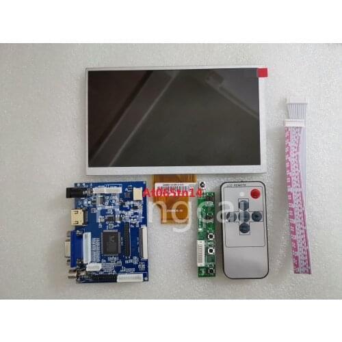 HDMI+2av+VGA driver board 6.5 inch lcd screen AT065TN14 800*480 OSD keyboard On-board DYI kits
