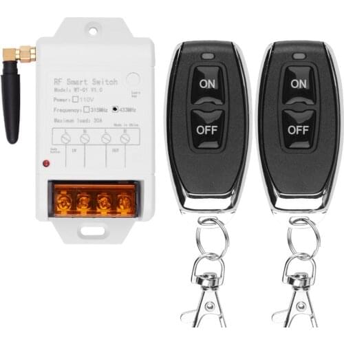 AC 110V 220V 30A Relay Stable Transformer Remote Control Switch Receiver Transmitter For Water Pump LED Light Garage Door