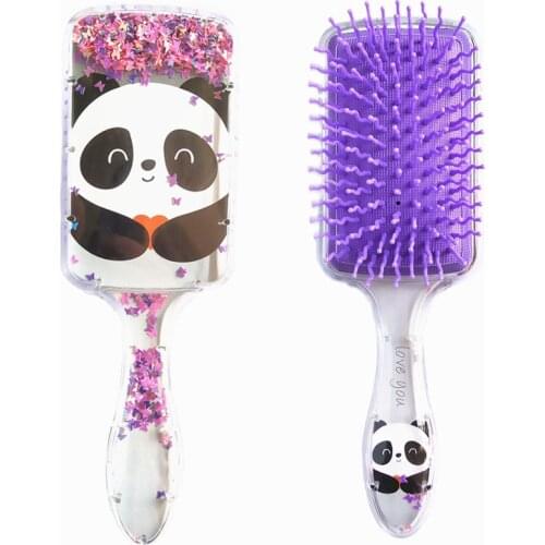 Hot Wholesale Qualified Kids Combs Anti-Static Massage Hairdressing Big ABS Plastic Comb With Airbag, Girls Princess Hair Brush