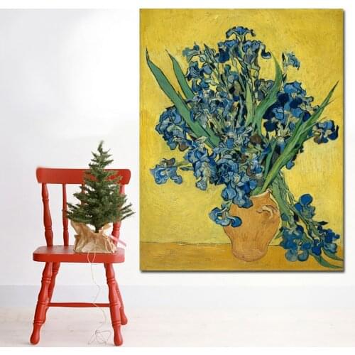 SELFLESSLY VINCENT VAN GOGH irises print landscape painting ART on camvas OIL PAINTING no frame