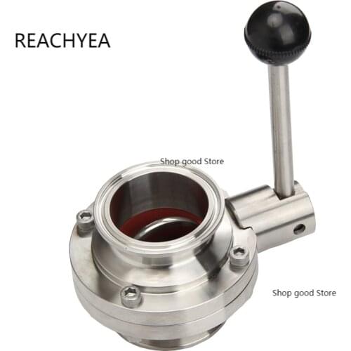 2" 51mm SS304 Stainless Steel Sanitary 2" Tri Clamp Butterfly Valve Homebrew Beer Dairy Product Chuck quick valve connector