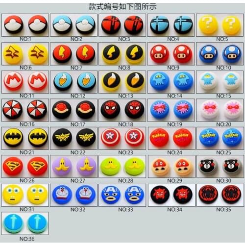 For NS Switch Joy-con Thumb Grips NS Switch Controller Joystick Cap Silicone Rubber Cover