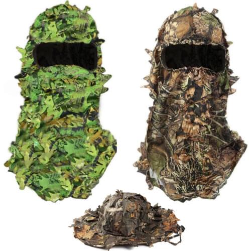 3D Maple Leaf Tactical Balaclava Full Face Multicam Fishing Hunting Caps Men Outdoor War Airsoft Military Camouflage Jungle Hat