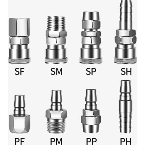 C type pneumatic quick connector PP20 SP20 PF20 SF20 PH20 SH20 PM20 SM20 air compressor connector C type self-locking