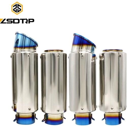 ZSDTRP 51mm/60mm Motorcycle SC Exhaust Muffler for SC-project Exhaust Pipe for R6 GSXR1000 R25 MT07 CBR1000 cb650f gsxr250