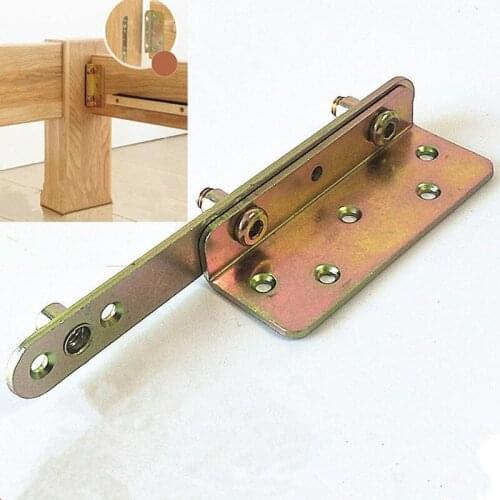 1set = 4pcs Heavy Bed latches hinges Height adjustable Furniture support Connector Bed buckle Fixed Corner fastener hardware