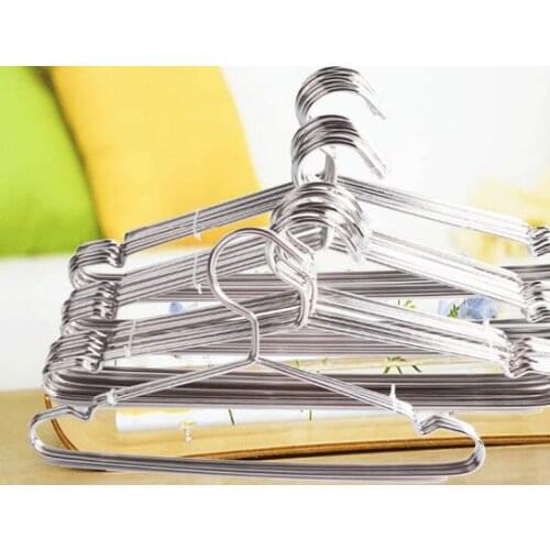 100 pcs 30CM Clothes Hangers Children Favor Stainless Steel Coat Drying Rack Clothes Hanger
