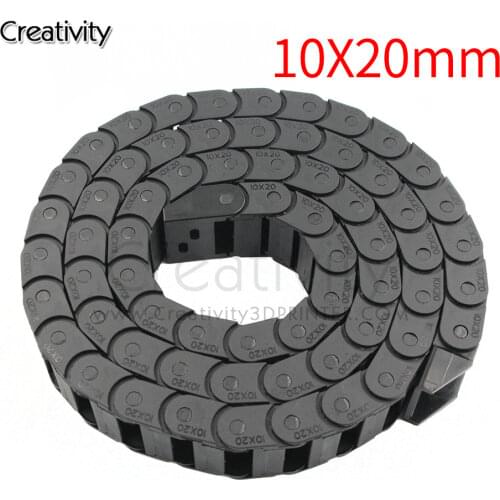 10 X 20 mm L1000mm Cable Drag Chain Wire Carrier with End Connectors for CNC Router Machine Tools