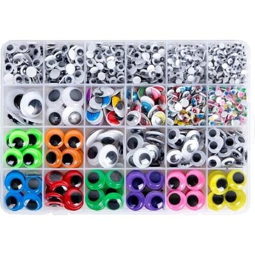 1680Pcs Googly Wiggle Eyes Self Adhesive for DIY Craft Accessories Sticker Eyes Multi Colors and Sizes