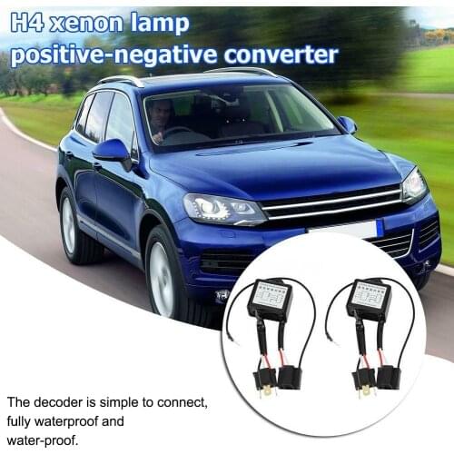 2 X LED Polarity Converter Negative Switch Harness Adapter For H4 Xenon Lamp Car LED Load Resistor Reversed Polarity Converters