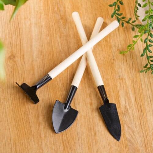 3Pcs Small Shovel/Rake/Spade Potted Tree Plant Bonsai Hand Gardening Tools