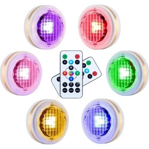 Battery Power 3 Light Adjustment 4 Style RGB Color Remote Control Night Light Atmosphere Decoration for Wardrobe Cupboard Lamp