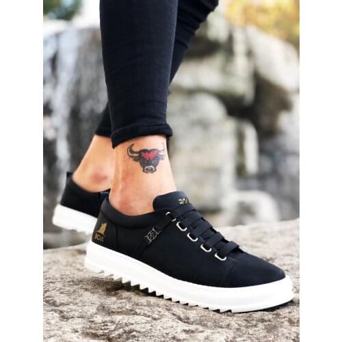 BA0111 Fitted Casual Base Black White Sneakers Men 'S Sports Shoes