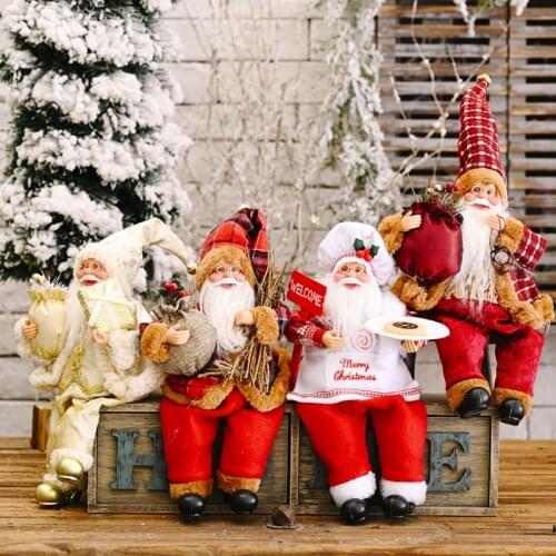 Santa Claus Doll Large 30*20cm 2020 Christmas Tree Ornament New Year Home Decoration Natal kids Gift Merry Christmas Decorations