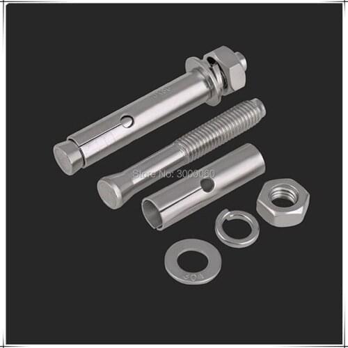 M8x50mm Stainless Steel 304 Sleeve Expansion Anchor Bolt 20pcs/lot