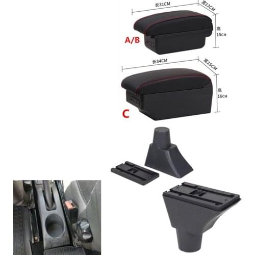 For Nissan Almera Armrest box central Store content box with USB interface