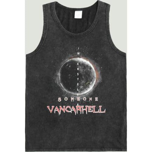 Hip Hop Streetwear Planet Letter Printed Sleeveless T Shirts Vest Mens Harajuku Cotton Casual Oversized T-Shirt Male 2021 Summer