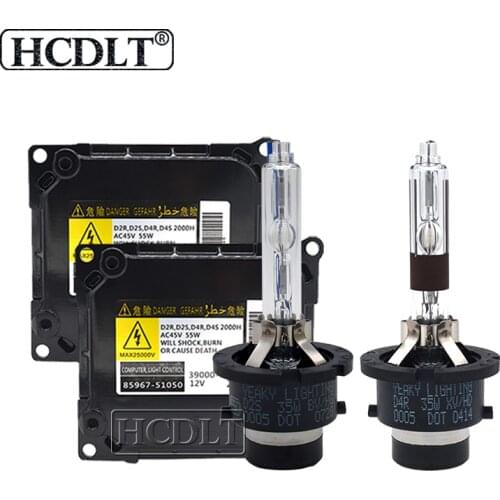HCDLT Original 35W Xenon D2S D4S HID Headlight Kit 4500K D2S Yeaky HID Bulb 5500K D4S 6500K D2R D4R Car Light D2S Xenon Ballast