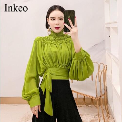 Inkeo Stand-up Collar Blouses