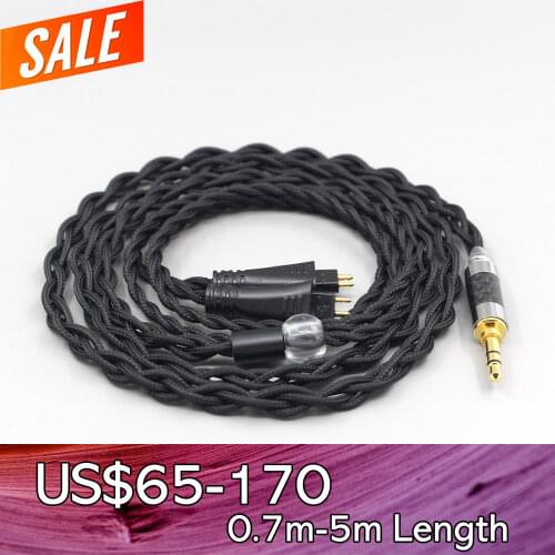LN007445 Pure 99% Silver Inside Headphone Nylon Cable For FOSTEX TH900 MKII MK2 TH-909 TR-X00 TH-600 Earphone headset