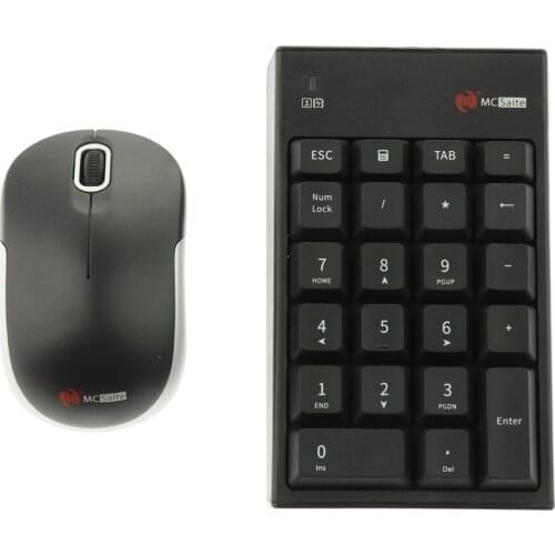 Small-size 2.4GHz Wireless Numeric Keypad Numpad 22 Keys Digital Keyboard for Accounting Teller Laptop Notebook Tablets W/ Mouse