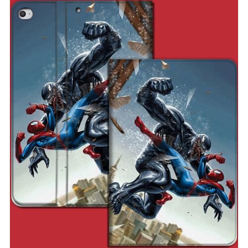Marvel Avenger Spider Man and Venom Cover for IPad Pro Case for IPad Case for 9.7 2017-2020 IPad Air 1 2 9.7 Tablet Soft Fundas