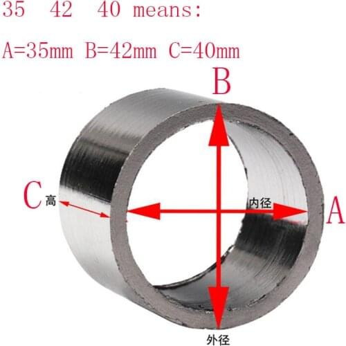 Motorcycle Exhaust Silencer Interface Gasket Seal Ring Gasket 35 38 39 40 41 42 43 45 49 50 51MM