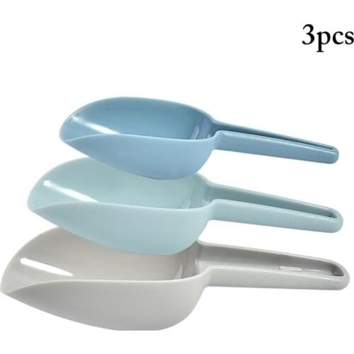 Kapmore 3Pcs/Set Plastic Kitchen Scoop Set Creative Ice Scoop Food Scoop For Flour Sugar Kitchen Tools Utensils Random Color