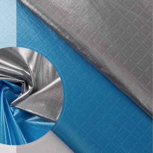 Wholesale 130 meters per roll PU shiny nylon taffeta fabric in autumn and winter clothing fabric high quality