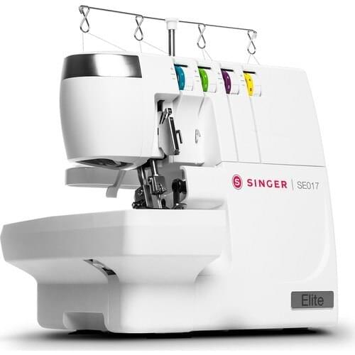 SINGER Elite (SE017) professional Overlock Machine 3 and 4 Thread - Engine Speed to Adjustment - Free Arm Sewing Simple Use