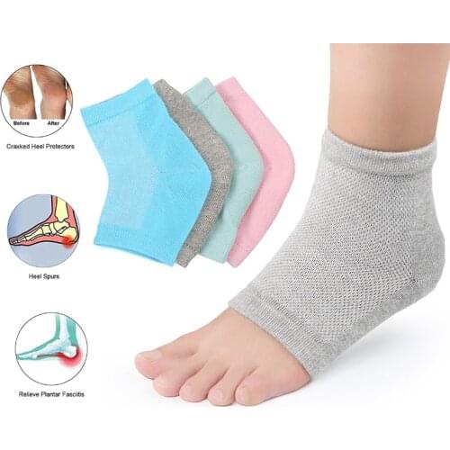 Colorful Cotton Socks Peds Anti Cracking Liner Heel Socks Soft Elastic Silicon Moisturizing Foot Skin Care Heel Foot Protection