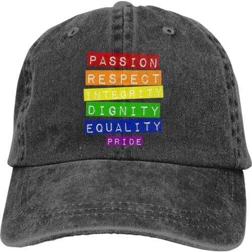 Adjustable Solid Color Baseball Cap Pride Washed Cotton LGBT transgender Sports Woman Hat