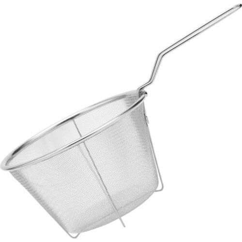 Frying Cooking Tools Stainless Steel Folding Deep Fried Basket Frying Pan Filter Food Colander. Oil Leak. Cocoa Sieve WF1020